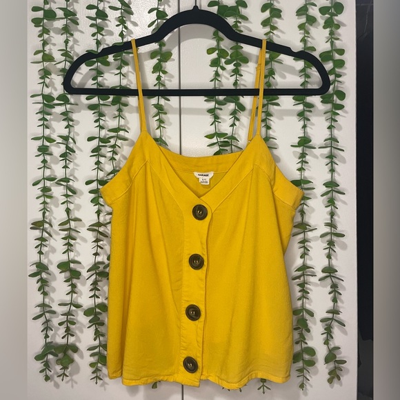 Garage Women’s Yellow Tank Top with Adjustable Straps - S/P - Picture 1 of 8
